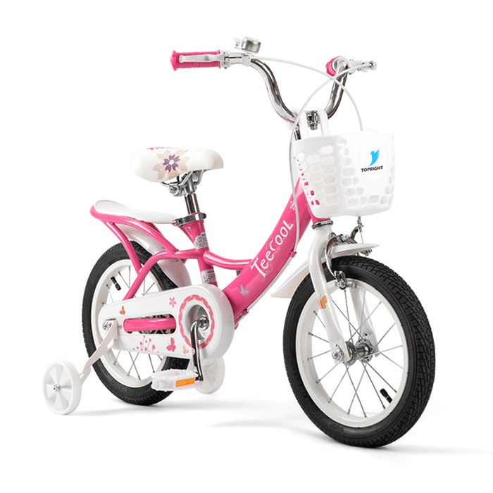 儿童自行车公主粉脚踏车儿童车女孩生日实用礼物