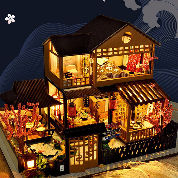 diy小屋日式别墅手工制作小房子模型拼装玩具女生生日礼物