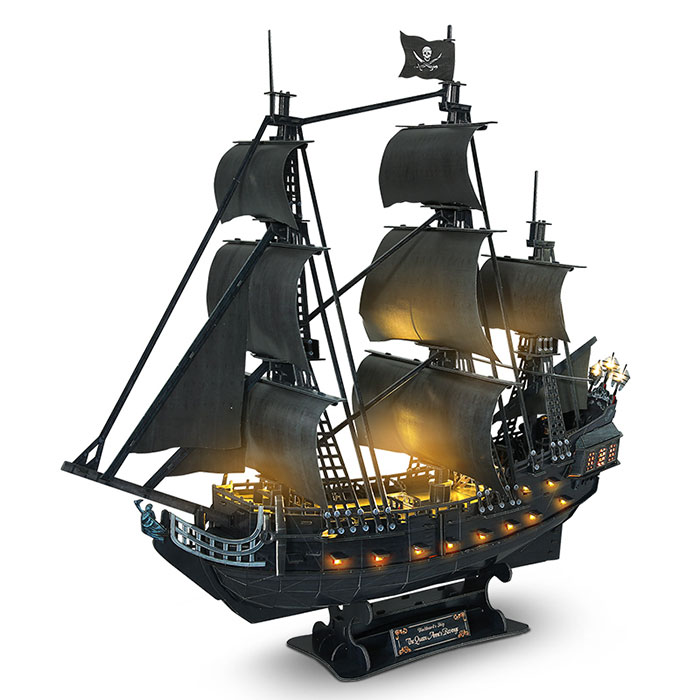 黑珍珠号海盗船3D拼图模型拼装减压益智拼图男生礼物