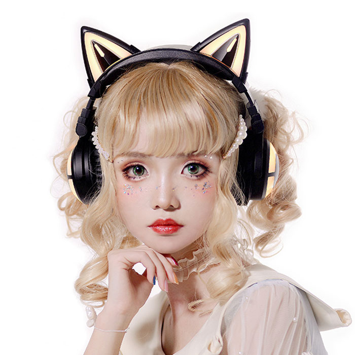 猫耳讨人喜欢少女耳机