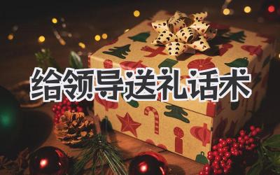 给领导送礼话术