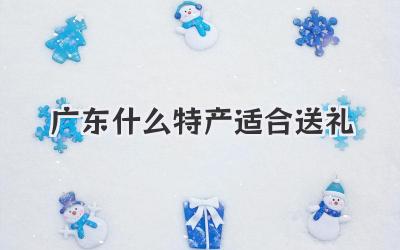 广东什么特产适合送礼