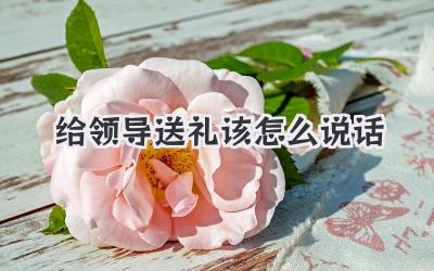 给领导送礼该怎么说话