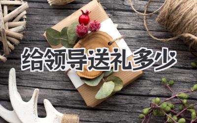 给领导送礼多少