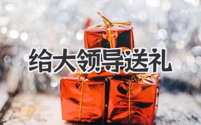 给大领导送礼