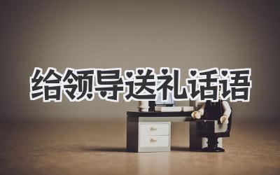 给领导送礼话语