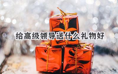 给高级领导送什么礼物好