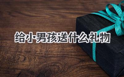 给小男孩送什么礼物
