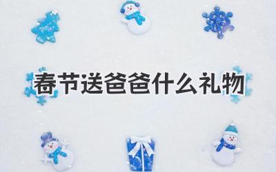 春节送爸爸什么礼物