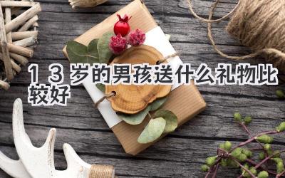 13岁的男孩送什么礼物比较好