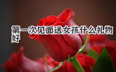 第一次见面送女孩什么礼物好