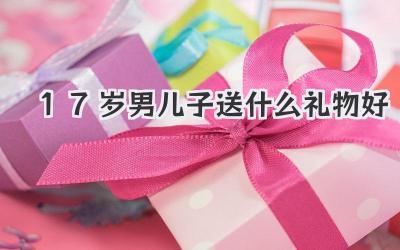 17岁男儿子送什么礼物好