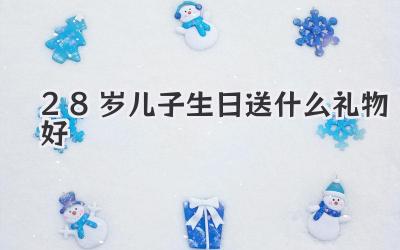 28岁儿子生日送什么礼物好