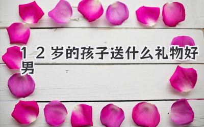 12岁的孩子送什么礼物好男