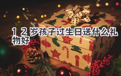 12岁孩子过生日送什么礼物好