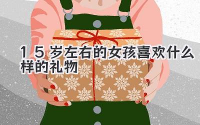 15岁左右的女孩喜欢什么样的礼物