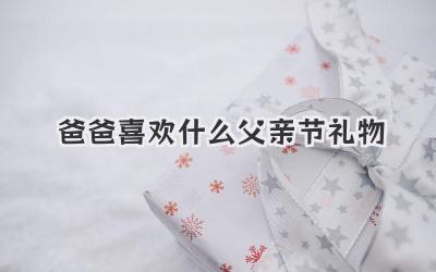 爸爸喜欢什么父亲节礼物