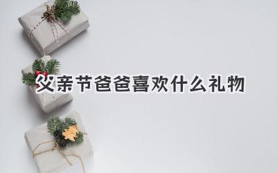 父亲节爸爸喜欢什么礼物