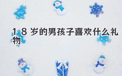 18岁的男孩子喜欢什么礼物