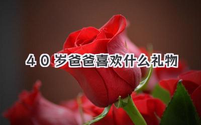 40岁爸爸喜欢什么礼物