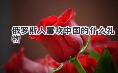 俄罗斯人喜欢中国的什么礼物