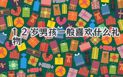 12岁男孩一般喜欢什么礼物