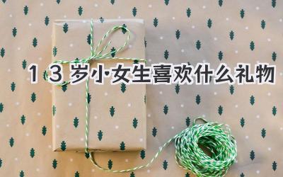 13岁小女生喜欢什么礼物