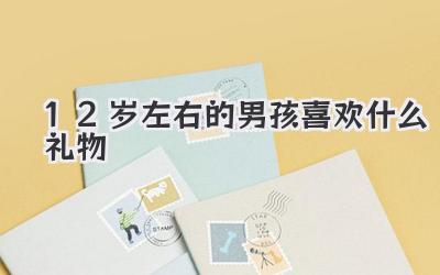12岁左右的男孩喜欢什么礼物