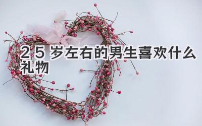 25岁左右的男生喜欢什么礼物