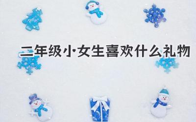 二年级小女生喜欢什么礼物