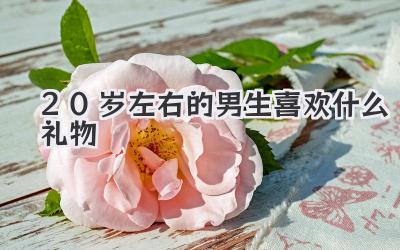 20岁左右的男生喜欢什么礼物