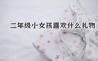 二年级小女孩喜欢什么礼物