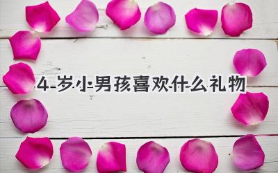 4岁小男孩喜欢什么礼物