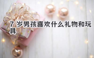 7岁男孩喜欢什么礼物和玩具