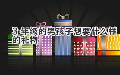 3年级的男孩子想要什么样的礼物