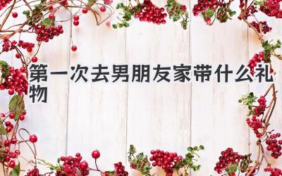 第一次去男朋友家带什么礼物