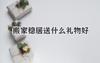搬家稳居送什么礼物好