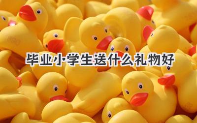 毕业小学生送什么礼物好