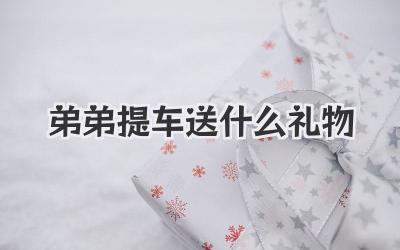 弟弟提车送什么礼物