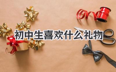 初中生喜欢什么礼物