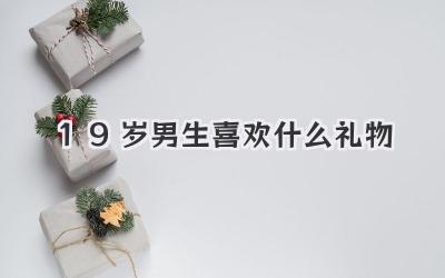 19岁男生喜欢什么礼物