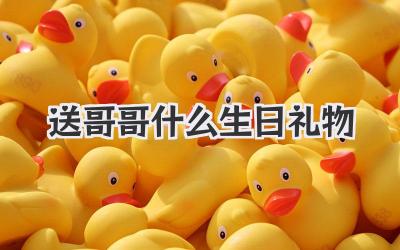 送哥哥什么生日礼物