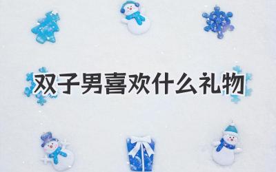 双子男喜欢什么礼物
