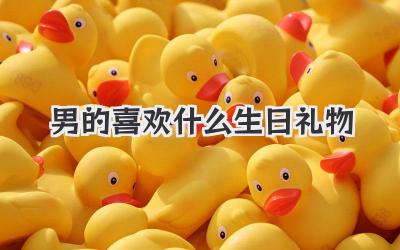 男的喜欢什么生日礼物