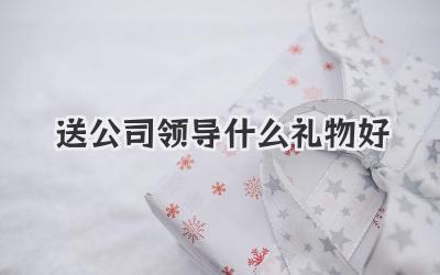 送公司领导什么礼物好