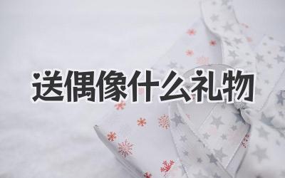 送偶像什么礼物