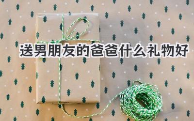 送男朋友的爸爸什么礼物好