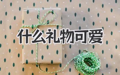 什么礼物可爱