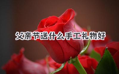 父亲节送什么手工礼物好