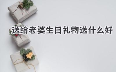 送给老婆生日礼物送什么好